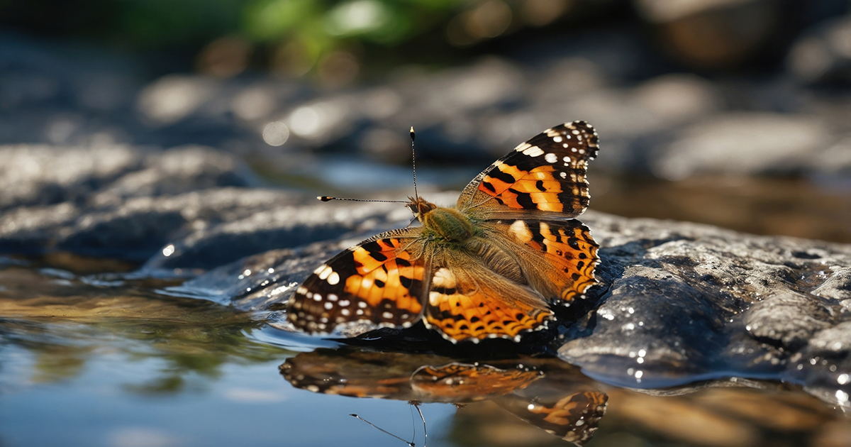 Mariposa monarca en primer plano mostrando su patrón negro y naranja característico